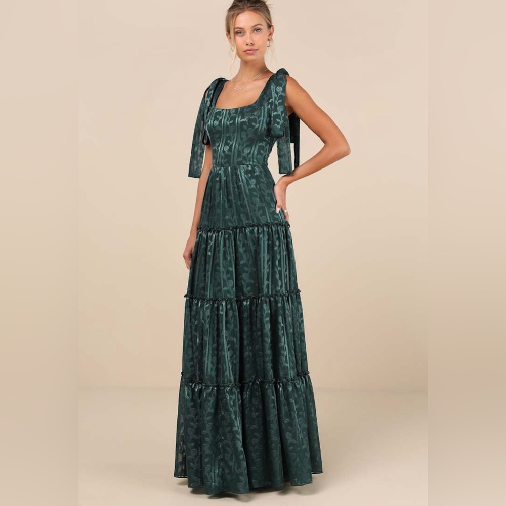 Lulu's Green Maxi Dress